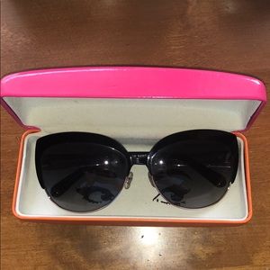 Kate spade black and gold cat eye sunglasses